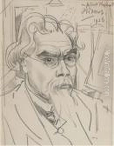 Self Portrait Oil Painting by Jan Toorop