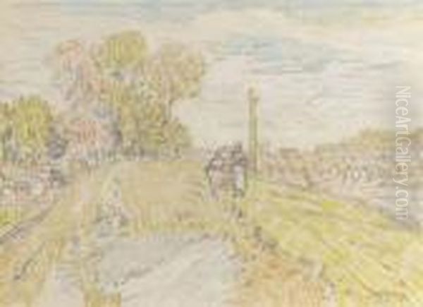 Farmers On Walcheren Oil Painting by Jan Toorop