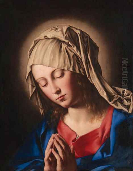 The Virgin in prayer Oil Painting by Giovanni Battista Salvi, Il Sassoferrato