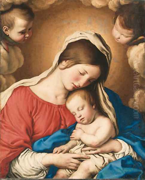 The Madonna and Child Oil Painting by Giovanni Battista Salvi, Il Sassoferrato