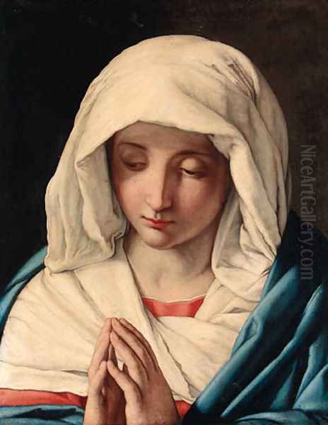 The Madonna at Prayer 2 Oil Painting by Giovanni Battista Salvi, Il Sassoferrato