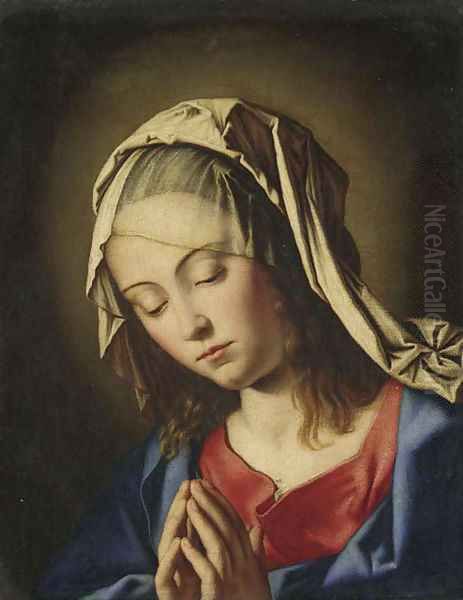 The Madonna at prayer 3 Oil Painting by Giovanni Battista Salvi, Il Sassoferrato