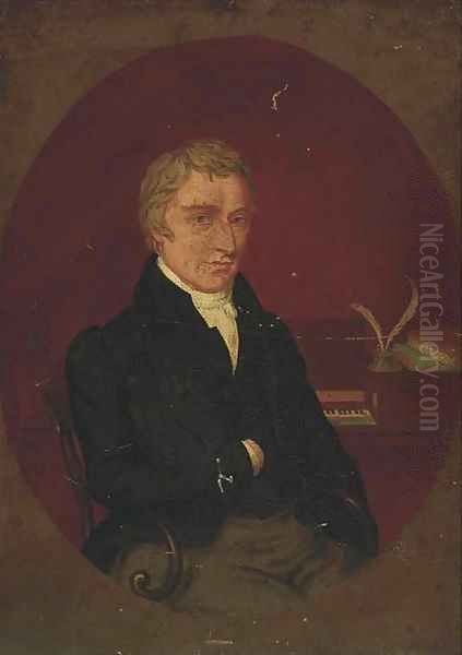 Portrait of Stephen Francis Rimbault (1773-1837) Oil Painting by Joshua Stanesby