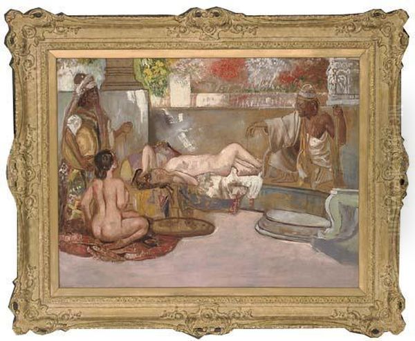 The Harem Oil Painting by Gyula Tornai