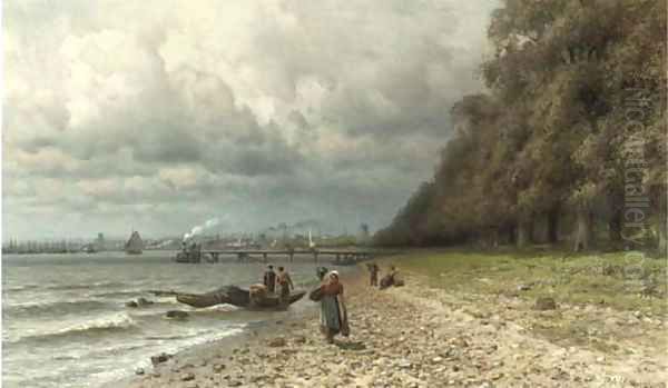 The Old Plantation on the Maas, Rotterdam Oil Painting by Piet Schipperus