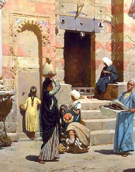 A street in the Casbah Oil Painting by Rudolf Swoboda