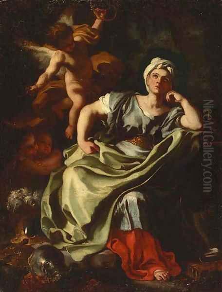 The European Sibyl Oil Painting by Francesco Solimena