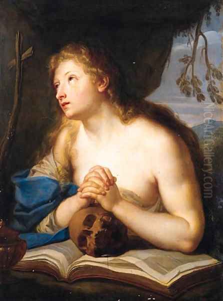 The Penitent Magdalen Oil Painting by Giovanni Giuseppe Dal Sole