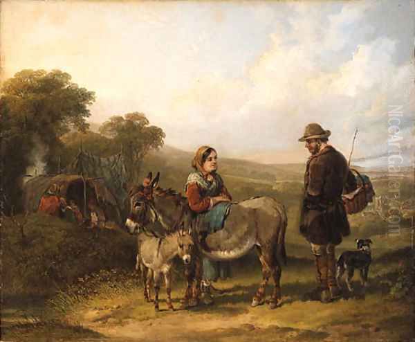 The gypsy camp Oil Painting by William Jr Shayer