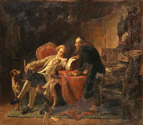 The moneylender Oil Painting by Eberhard Stammel