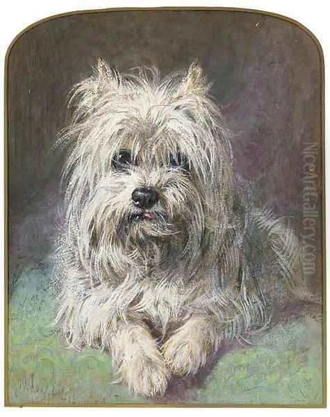 A West Highland terrier Oil Painting by Gourlay Steele