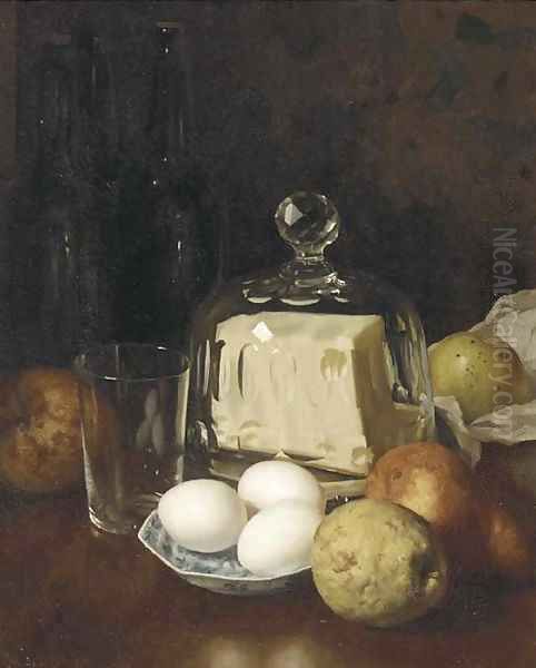 A breakfast still life Oil Painting by Martinus Schildt