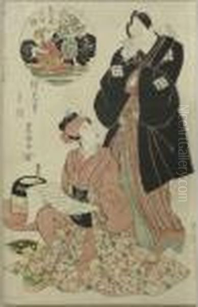 I . Zwei Schauspieler In Der Garderobe. Japan Oil Painting by Toyokuni