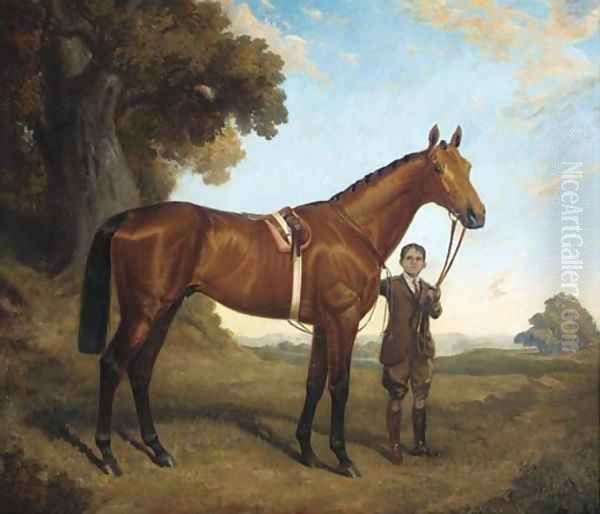 The head of a bridled racehorse by George Swertshkoff