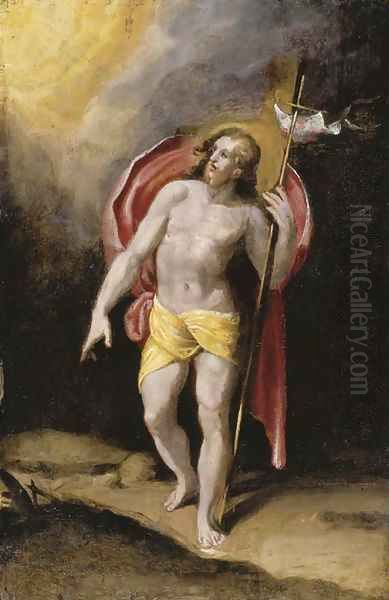 The Risen Christ Oil Painting by Orazio Samachini