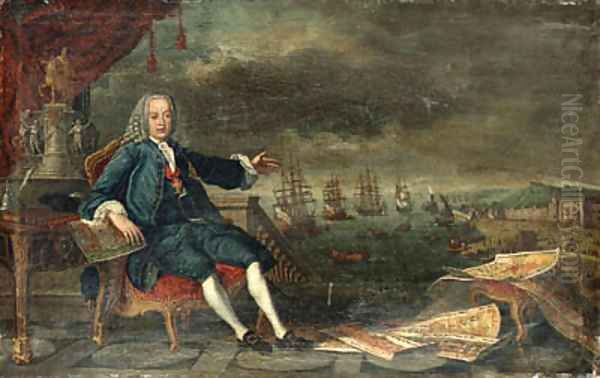 Portrait of Sebastiao Jose, 1st Marques de Pombal (1699-1782) Oil Painting by Portuguese School