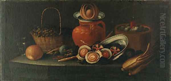 Still life Oil Painting by Portuguese School