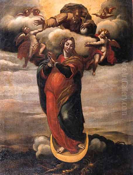 The Immaculate Conception Oil Painting by School Of Seville