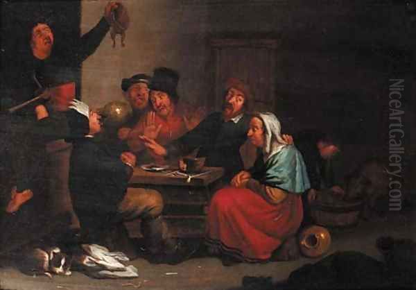 Le Roi boit Oil Painting by Cornelis Saftleven