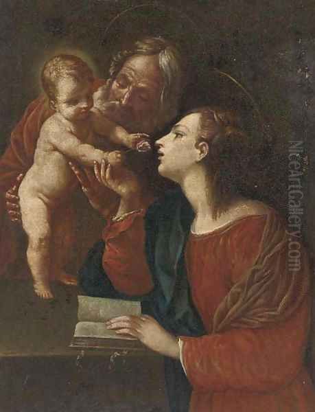 The Holy Family 2 Oil Painting by Ippolito Scarsella (see Scarsellino)