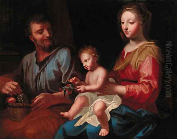 The Holy Family Oil Painting by Jacques De Stella