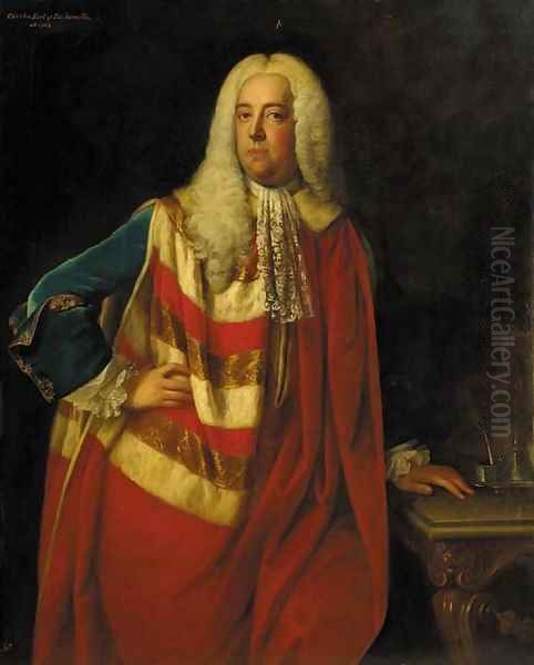 Portrait of Charles, Earl of Tankerville Oil Painting by Andrea Soldi