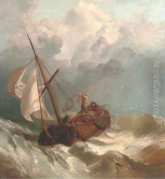 On turbulent waters Oil Painting by Clarkson Stanfield