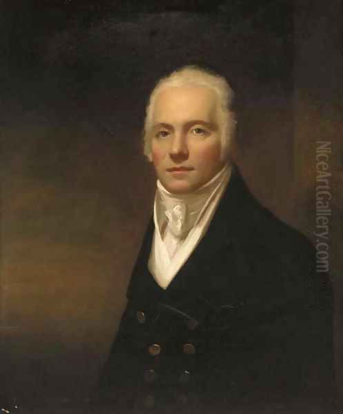 Portrait of a gentleman Oil Painting by Gilbert Stuart