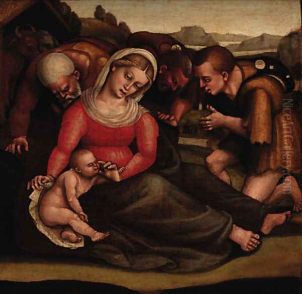 The Adoration of the Shepherds Oil Painting by Luca Signorelli