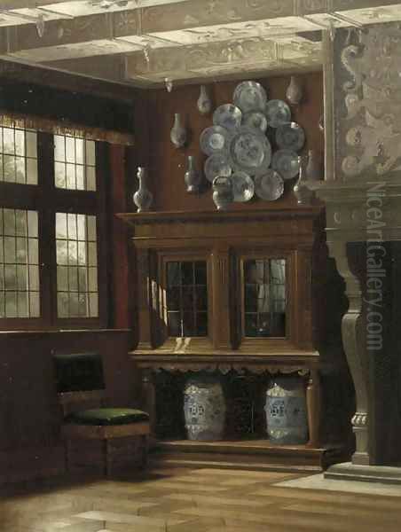 Interior of a Danish manor house Oil Painting by Danish School