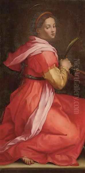 Saint Catherine Oil Painting by Andrea Del Sarto