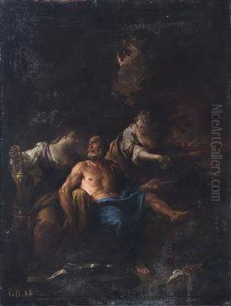 Lot And His Daughters Oil Painting by Francesco Trevisani