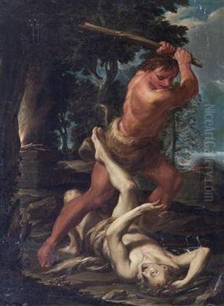 Cain And Abel Oil Painting by Francesco Trevisani