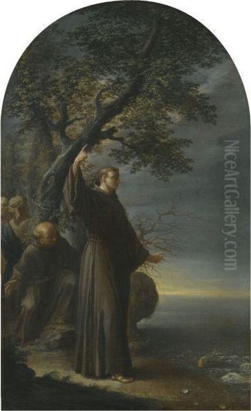 Saint Anthony Of Padua Preaching To The Fish Oil Painting by Francesco Trevisani