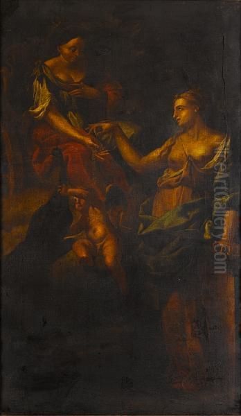 Juno Receiving The Girdle From Venus Oil Painting by Francesco Trevisani