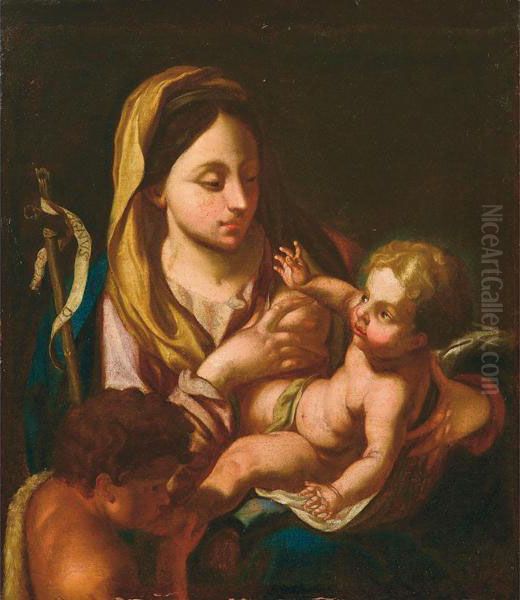 Madonna Del Latte E San Giovannino Oil Painting by Francesco Trevisani