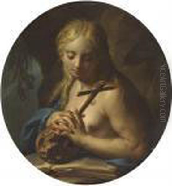 The Penitent Magdalene Oil Painting by Francesco Trevisani