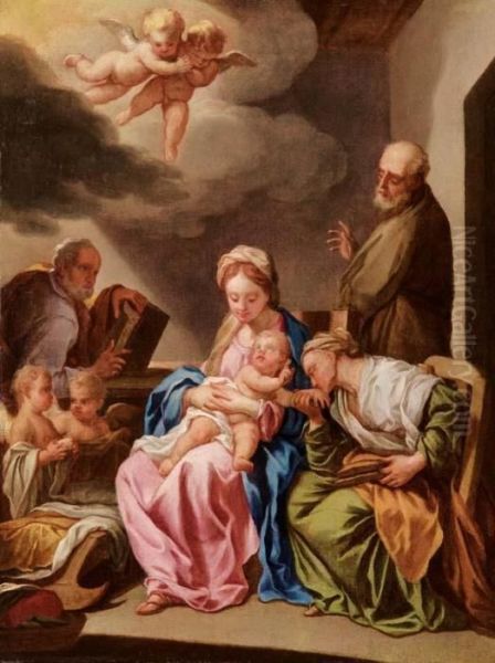 Sacra Famiglia Oil Painting by Francesco Trevisani