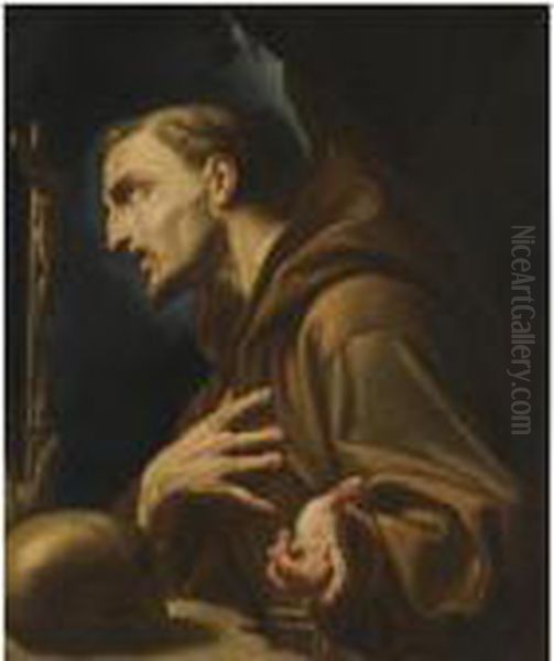 Saint Francis Of Assisi Oil Painting by Francesco Trevisani