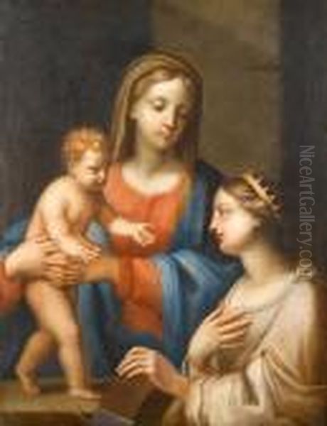 The Mystic Marriage Of Saint Catherine Oil Painting by Francesco Trevisani