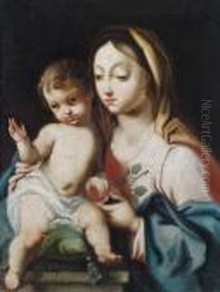 Madonna Con Gesu Bambino Oil Painting by Francesco Trevisani