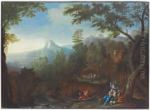 The Rest On The Flight Into Egypt Oil Painting by Francesco Trevisani