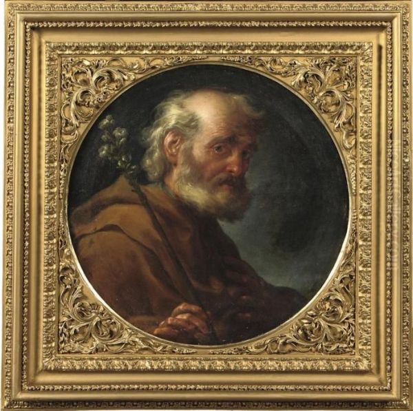 Saint Joseph With The Flowering Rod Oil Painting by Francesco Trevisani