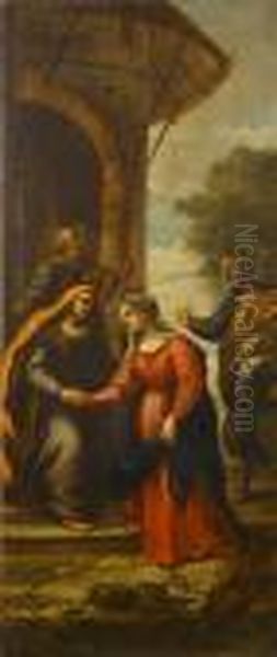 The Visitation; And The Betrothal Of Thevirgin Oil Painting by Francesco Trevisani