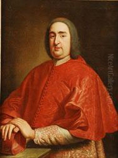 Retrato Del Cardenal Giulio Alberoni, De Medio Cuerpo Oil Painting by Francesco Trevisani