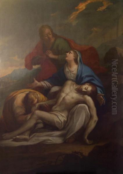 Cristo Compianto Oil Painting by Francesco Trevisani