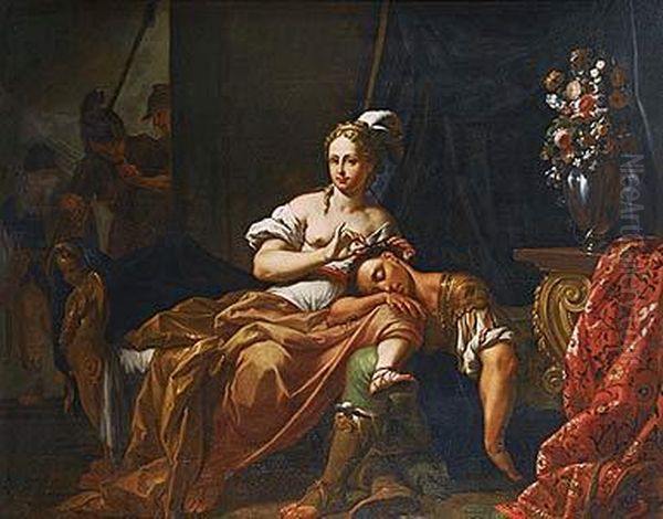 Sanson Y Dalila Oil Painting by Francesco Trevisani