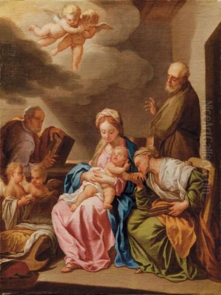 Sacra Famiglia Oil Painting by Francesco Trevisani