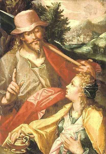 Noli me Tangere Oil Painting by Bartholomaeus Spranger