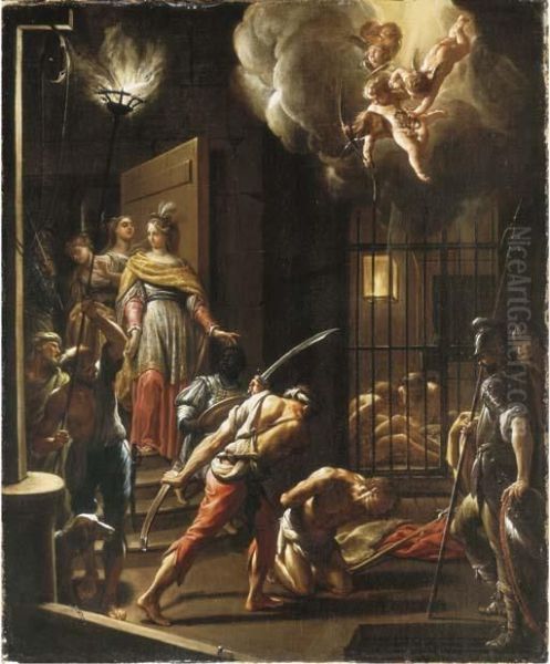 The Beheading Of Saint John The Baptist Oil Painting by Francesco Trevisani